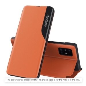 Husa pentru Samsung Galaxy S26, tip carte, set cu sticker, eFold, Portocaliu