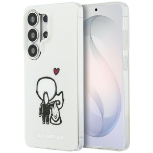 Husa pentru Samsung Galaxy S26 Ultra - Karl Lagerfeld IML with K&C Back Logo MagSafe (KLHMS26L6HKCBHH) - White
