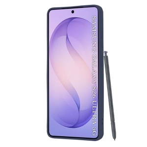 Husa pentru Samsung Galaxy S26 Ultra, SKYDDAR INNOVATION, din Silicon Catifelat, SoftElegance, set cu sticker, Bleumarin - Img 8