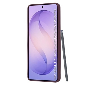 Husa pentru Samsung Galaxy S26 Ultra, SKYDDAR INNOVATION, din Silicon Catifelat, SoftFlex Magsafe, set cu sticker, Bordo - Img 2