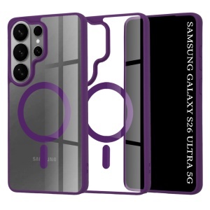 Husa pentru Samsung Galaxy S26 Ultra, SKYDDAR INNOVATION, MagSafe Pro din silicon, set cu sticker, Mov