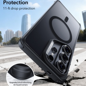 Husa pentru Samsung Galaxy S26 Ultra, slim, ESR Classic Hybrid HaloLock, Negru frost - Img 4