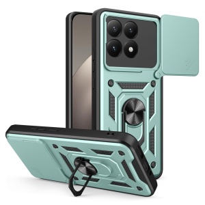 Husa pentru Xiaomi 15T, SKYDDAR INNOVATION, CamShield, Inel magnetic, set cu sticker, Verde
