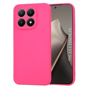 Husa pentru Xiaomi 15T, SKYDDAR INNOVATION, din Silicon Catifelat, SoftElegance, set cu sticker, Fucsia