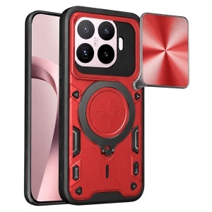 Husa pentru Xiaomi 17T, Inel Magnetic, Protectie Camera, set cu sticker, CamGuard Pro, Rosu