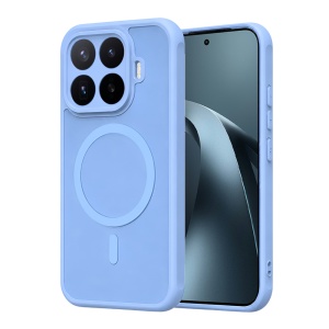 Husa pentru Xiaomi 17T Pro Finisaje Premium, Antisoc, Magsafe, set cu sticker, HaloFrost MagSafe II, Albastru