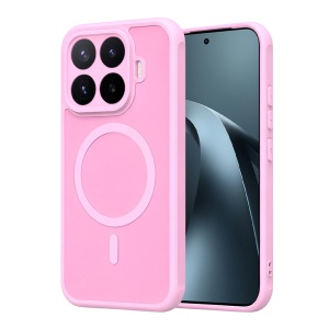 Husa pentru Xiaomi 17T Pro Finisaje Premium, Antisoc, Magsafe, set cu sticker, HaloFrost MagSafe II, Roz