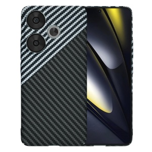 Husa pentru Xiaomi Poco F6, Finisaj Premium cu Textura de Carbon, Design Elegant, SKDR CarbonFlex - Gri - Img 1