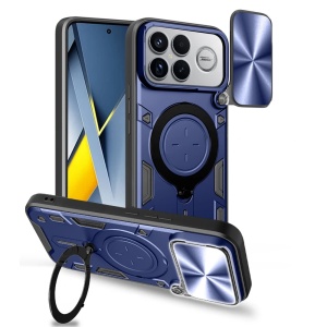 Husa pentru Xiaomi Poco F8 Ultra, SKYDDAR INNOVATION, CamGuard Pro, Inel Magnetic, Protectie Camera, set cu sticker, Albastru - Img 1
