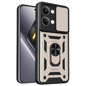 Husa pentru Xiaomi Poco X8 Pro Max, protectie camere, Inel magnetic, set cu sticker, CamShield, Auriu