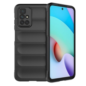 Husa pentru Xiaomi Redmi 10 / Redmi 10 2022, SKYDDAR INNOVATION, Magic Shield, din Silicon Mat, set cu sticker, Negru