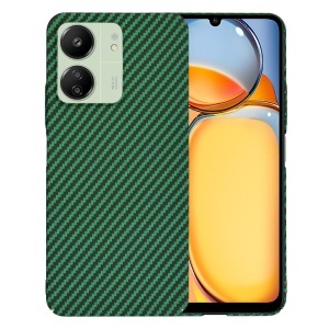 Husa pentru Xiaomi Redmi 13C 4G / Poco C65 / Redmi 13C 5G, SKYDDAR INNOVATION, textura carbon, Carbonite FiberShell, set cu sticker, Verde,