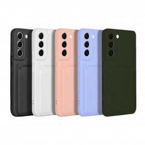 Husa pentru Xiaomi Redmi 13C din silicon Suport Card, set cu sticker, Cards Case, Verde - Img 3