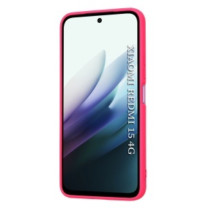 Husa pentru Xiaomi Redmi 15 5G / Redmi 15 4G, SKYDDAR INNOVATION, din Silicon Catifelat, SoftElegance, set cu sticker, Fucsia - Img 2