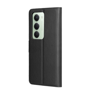 Husa pentru Xiaomi Redmi 15 5G / Redmi 15 4G, SKYDDAR INNOVATION, Leather Folio tip Carte, cu Portofel Interior, Finisaje Premium, set cu sticker, Negru - Img 6