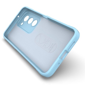 Husa pentru Xiaomi Redmi 15 5G / Redmi 15 4G, SKYDDAR INNOVATION, Magic Shield, din Silicon Mat, set cu sticker, Bleu - Img 3