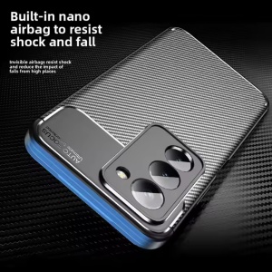 Husa pentru Xiaomi Redmi 15 5G / Redmi 15 4G, SKYDDAR INNOVATION, CarbonFiber, Antisoc, set cu sticker, Negru - Img 4