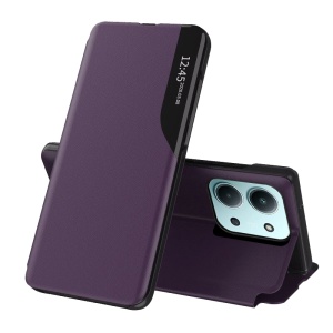 Husa pentru Xiaomi Redmi 15C 4G / Poco C85 4G / Redmi 15C 5G, tip carte, set cu sticker, eFold, Mov