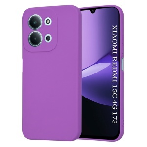 Husa pentru Xiaomi Redmi 15C 5G, SKYDDAR INNOVATION, din Silicon Catifelat, SoftElegance, set cu sticker, Mov