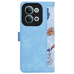 Husa pentru Xiaomi Redmi 15C 5G, SKYDDAR INNOVATION, Flipcraft din Piele Ecologică, Stand Integrat, Buzunare pentru Carduri, set cu sticker, Bleu - Img 4
