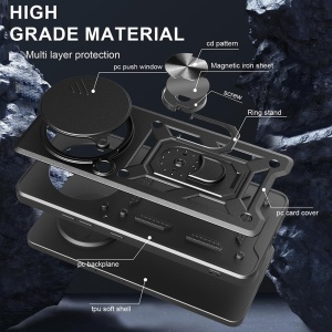 Husa pentru Xiaomi Redmi A5 4G, SKYDDAR INNOVATION, CamShield, Negru, set cu sticker - Img 4