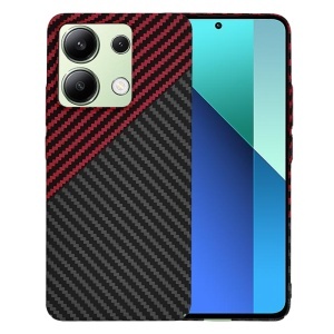Husa pentru Xiaomi Redmi Note 13 4G, SKYDDAR INNOVATION, textura carbon, Carbonite FiberShell, set cu sticker, Rosu inchis,