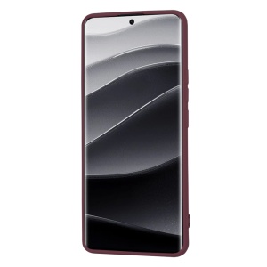 Husa pentru Xiaomi Redmi Note 14 Pro+ din Silicon Catifelat, Protectie Premium, Skyddar SoftElegance - Bordo - Img 3