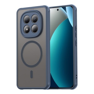 Husa pentru Xiaomi Redmi Note 15 Pro 4G, SKYDDAR INNOVATION, HaloFrost MagSafe II, Antisoc, set cu sticker, Bleumarin