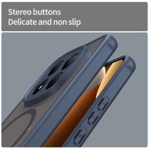 Husa pentru Xiaomi Redmi Note 15 Pro 4G, SKYDDAR INNOVATION, HaloFrost MagSafe II, Antisoc, set cu sticker, Bleumarin - Img 3