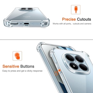 Husa pentru Xiaomi Redmi Note 15 Pro 4G, SKYDDAR INNOVATION, Shockproof Clear Silicone, Silicon Slim, set cu sticker, Transparenta - Img 5