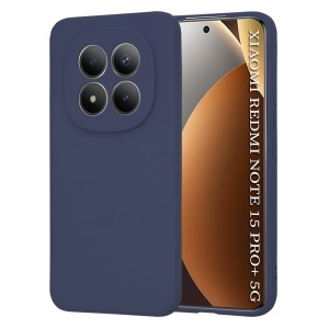 Husa pentru Xiaomi Redmi Note 15 Pro+ 5G / Poco M8 Pro 5G, SKYDDAR INNOVATION, din Silicon Catifelat, SoftElegance, set cu sticker, Bleumarin