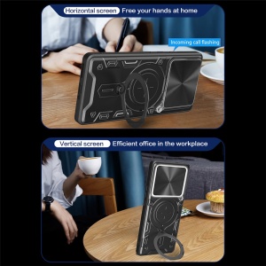 Husa pentru Xiaomi Redmi Note 15 Pro+ 5G / Poco M8 Pro 5G, SKYDDAR INNOVATION, CamGuard Pro, Inel Magnetic, Protectie Camera, set cu sticker, Mov - Img 5