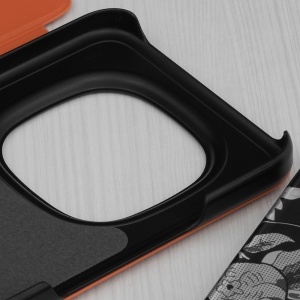 Husa pentru Xiaomi Redmi Note 15 Pro+ 5G / Poco M8 Pro 5G, tip carte, set cu sticker, eFold, Portocaliu - Img 6