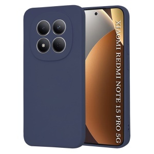 Husa pentru Xiaomi Redmi Note 15 Pro 5G, SKYDDAR INNOVATION, din Silicon Catifelat, SoftElegance, set cu sticker, Bleumarin