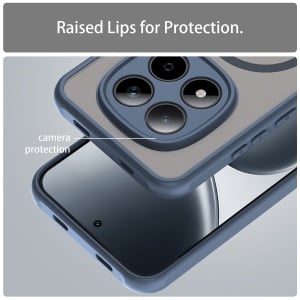 Husa pentru Xiaomi Redmi Note 15 Pro 5G, SKYDDAR INNOVATION, HaloFrost MagSafe II, Antisoc, set cu sticker, Bleumarin - Img 3