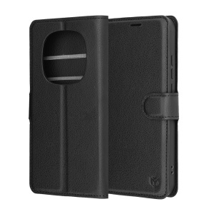 Husa pentru Xiaomi Redmi Note 15 Pro 5G, SKYDDAR INNOVATION, Leather Folio tip Carte, cu Portofel Interior, Finisaje Premium, set cu sticker, Negru - Img 6
