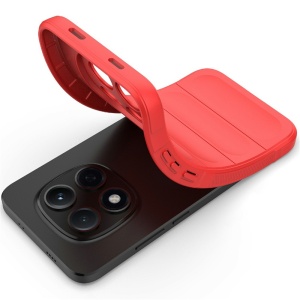 Husa pentru Xiaomi Redmi Note 15 Pro 5G, SKYDDAR INNOVATION, Magic Shield, din Silicon Mat, set cu sticker, Rosu - Img 3