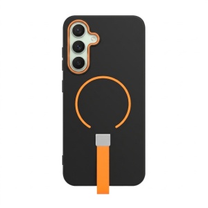Husa Samsung Galaxy A56 5G / Galaxy A36 5G, MagSafe, Antisock, Stil unic, set cu sticker, Loop Thin Mag, Negru