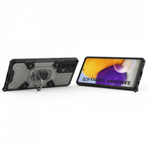 Husa Samsung Galaxy A72 5G cu inel, Techsuit Honeycomb - Negru - Img 3