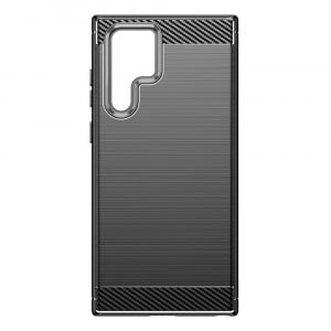 Husa Samsung Galaxy S22 Ultra 5G din silicon, Slim, cu textura Fibra Carbon - Negru - Img 4