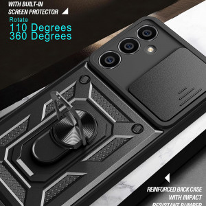 Husa Samsung Galaxy S23 FE cu inel magnetic, Techsuit CamShield - Negru - Img 7