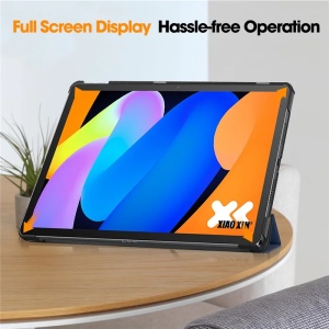 Husa tableta pentru Lenovo Idea Tab 11, SKYDDAR INNOVATION, cu suport Multi-Unghi si functie Sleep/Wake, FoldPro, Albastru, set cu sticker - Img 9