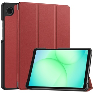 Husa tableta pentru Samsung Galaxy Tab A11 / A9, SKYDDAR INNOVATION, cu suport Multi-Unghi si functie Sleep/Wake, FoldPro, Rosu, set cu sticker