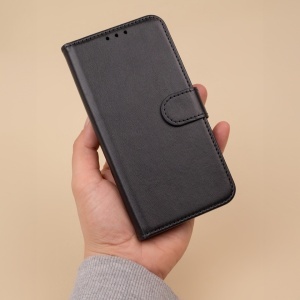 Husa Xiaomi Redmi A7 Pro, Tip Carte, 3 Sloturi Card, set cu sticker, Skydddar Smart Classic, Negru - Img 5
