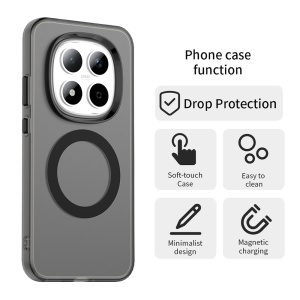 Husa Xiaomi Redmi Note 15 Pro 5G, Antisoc, Magsafe, set cu sticker, CandyCase, Negru - Img 2