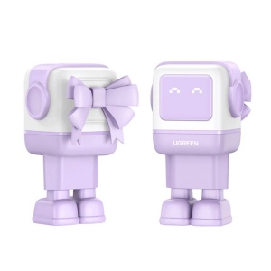 Incarcator cu Display LED, USB, 2x Type-C, GaN, Fast Charging, 65W, 3A, QC4.0+, Ugreen Uno RG CD361 - Purple