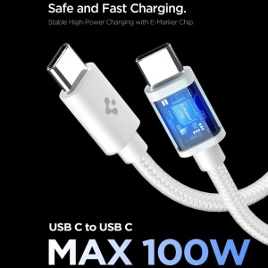 Incarcator pentru Priza, Type-C, 45W, GaN, Fast Charging - Spigen Essential EE451EU (ACH09473) - White