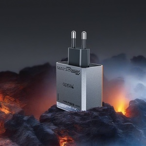 Incarcator priza, 2x USB-C, USB-A, GaN, 65W, Incarcare rapida, Yesido, Alb - Img 4