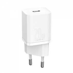 Incarcator priza Super Si cu cablu Type-C la Lightning, PD, 20W, Baseus (TZCCSUP-B02) - Alb - Img 3