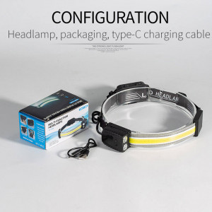 Lanterna Cap XPG, COB, Techsuit (HL-B-03) - Negru - Img 7
